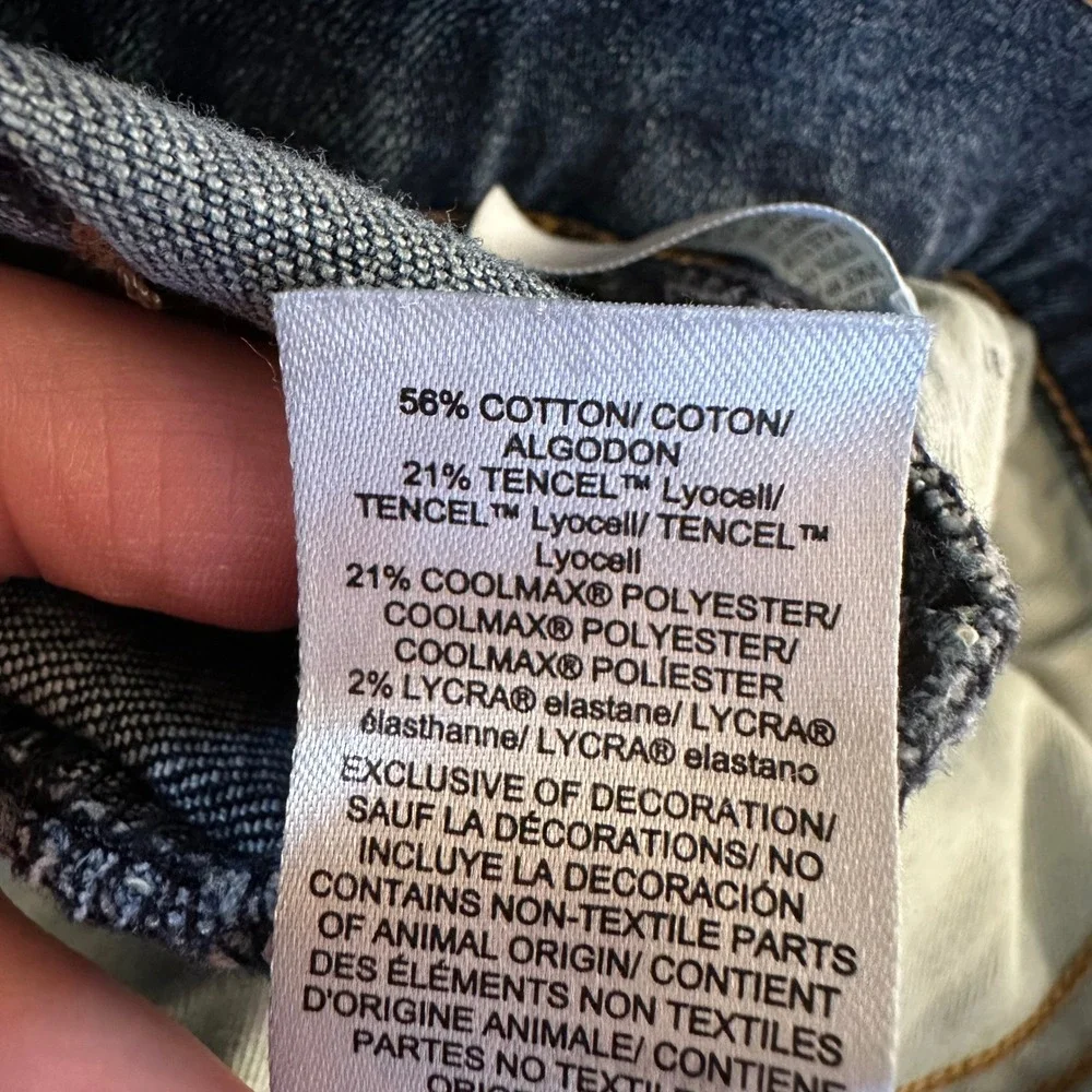 Lucky Brand 410 Athletic Straight Blue Jeans Mens Medium Wash Denim Stretch 36
